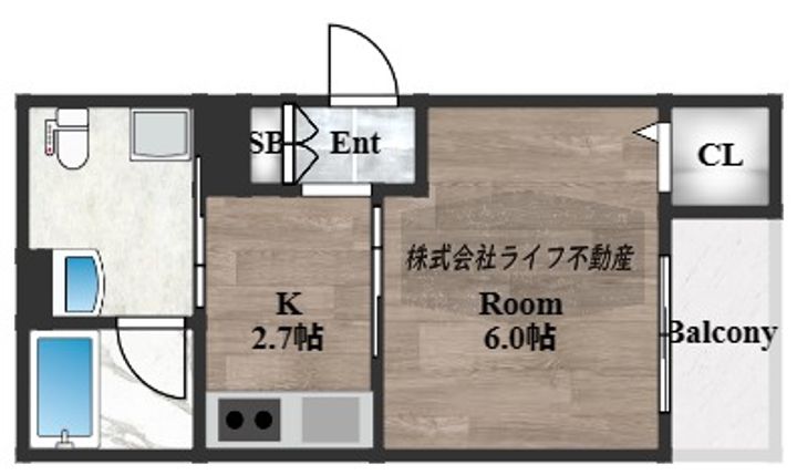 CRASTINE大蓮北4丁目Bの間取り