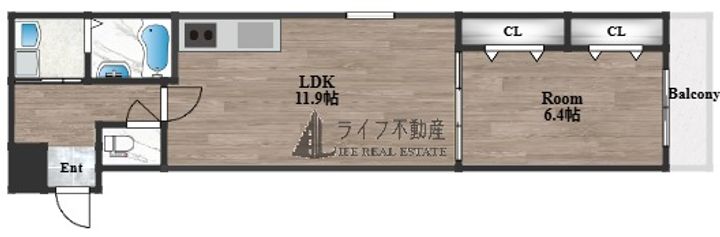 レネスト新深江Aの間取り