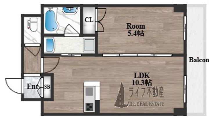 Ms arte 上小阪502の間取り