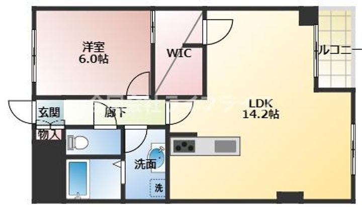 サンローゼ竜田川の間取り