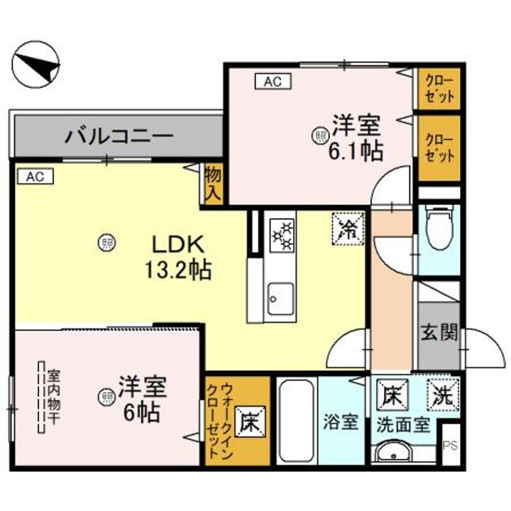 パサログランデ上野芝 の間取り