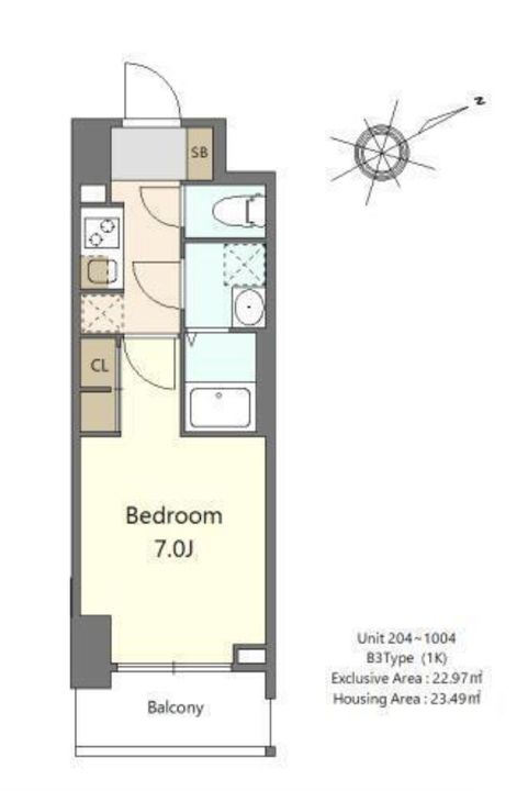 S-RESIDENCE堺浜寺axialの間取り