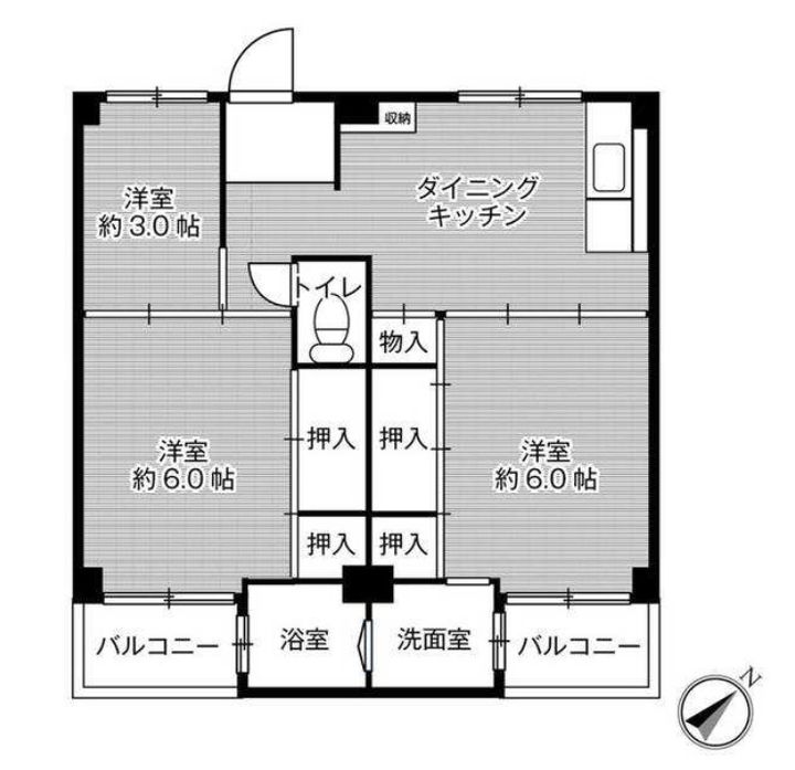 ビレッジハウス葛ノ葉の間取り
