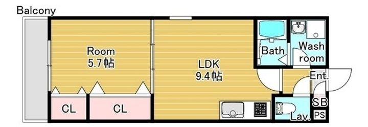 ジーメゾン高石千代田の間取り