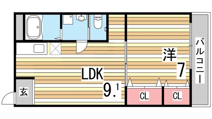 ときわ萩乃ハイツの間取り