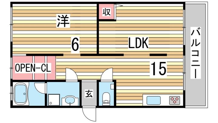 兵庫県神戸市須磨区白川台7丁目の賃貸マンションの間取り