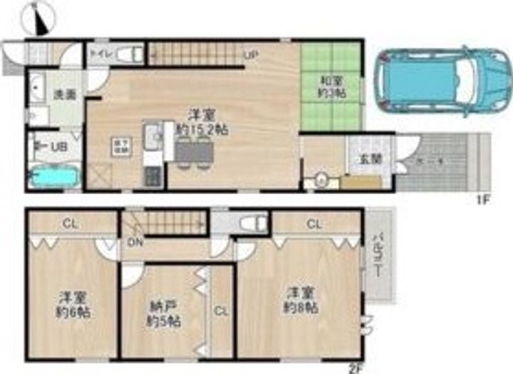 兵庫県神戸市垂水区福田2丁目(一戸建)の賃貸物件の間取り