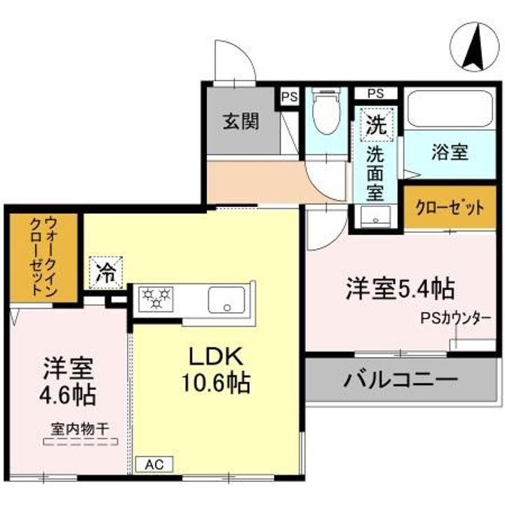 兵庫県西宮市北昭和町の賃貸アパートの間取り