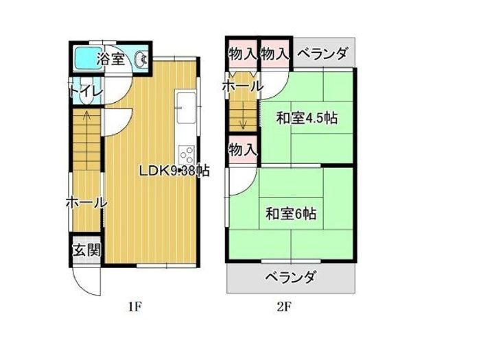 兵庫県尼崎市大庄北5丁目(一戸建)の賃貸物件の間取り