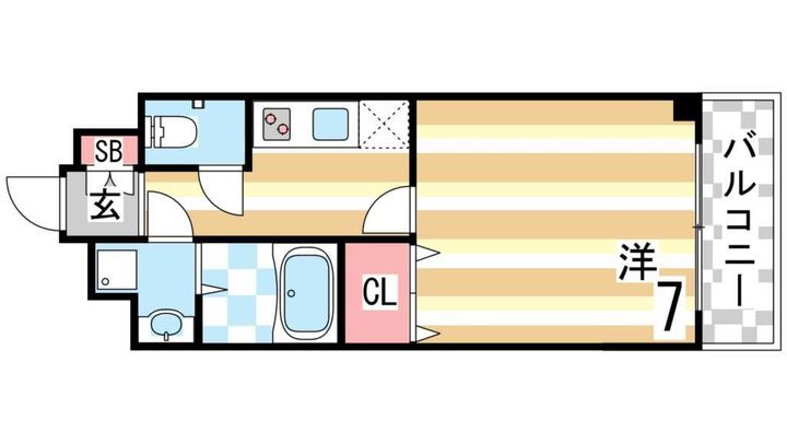 スワンズ新神戸ウィータの間取り