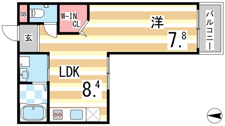 ヴィアノ灘泉通の間取り