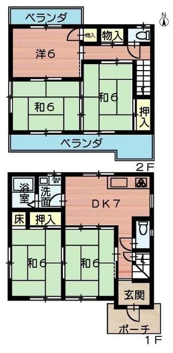 兵庫県神戸市垂水区野田通(一戸建)の賃貸物件の間取り