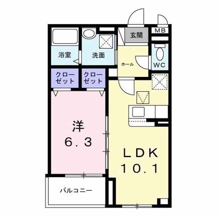 ヴィヴァレス松ノ内の間取り