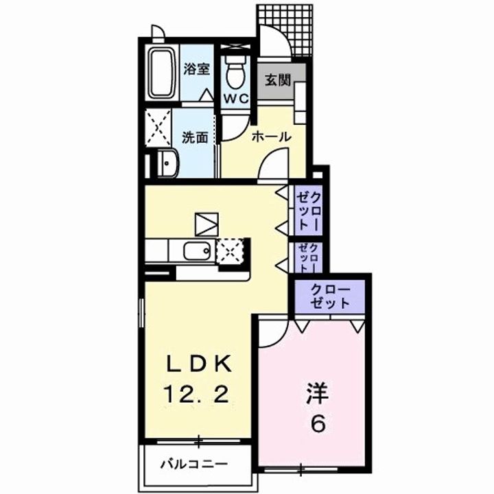 ルナ パレス Aの間取り
