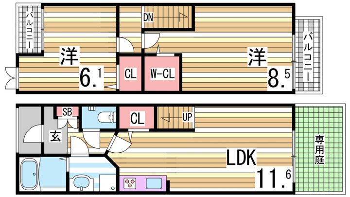 クレール有瀬の間取り