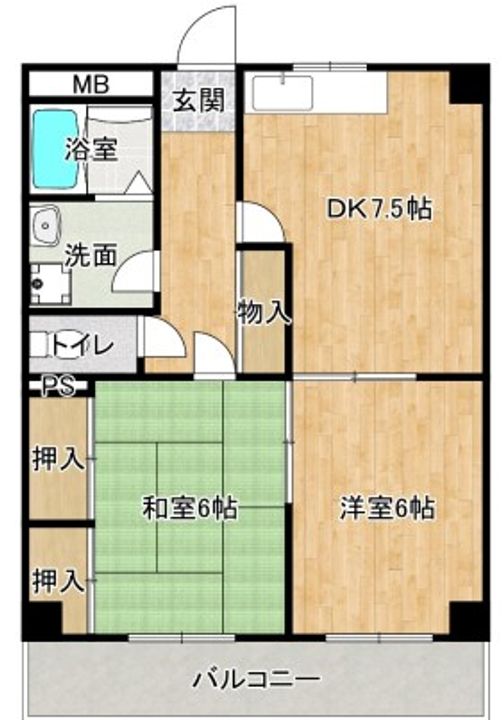グリーンハイツ旭の間取り