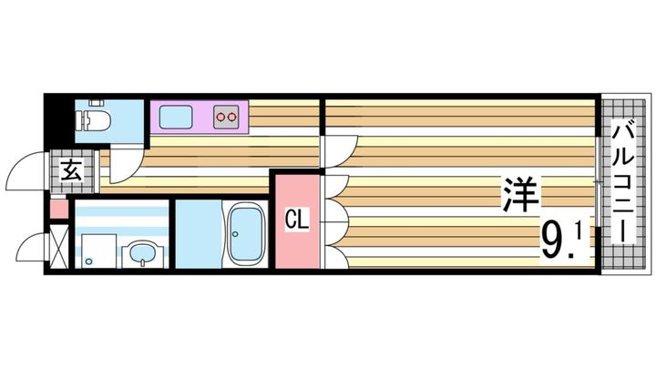 アルコバレーノ白水の間取り