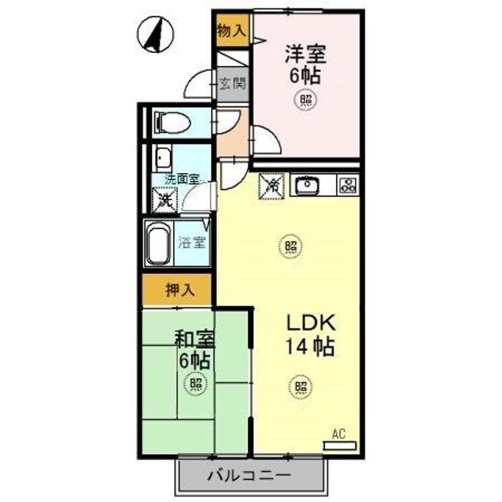 プリシェール西明石Bの間取り