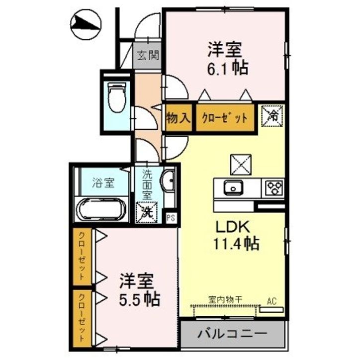 パークス塩屋の間取り