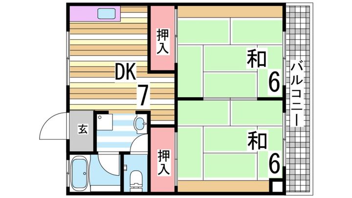 シャトー朝霧の間取り
