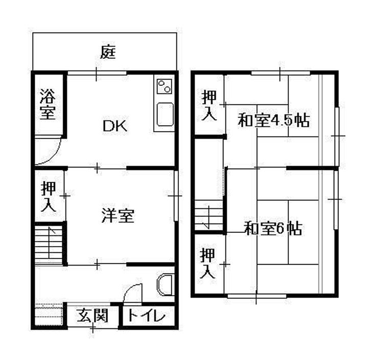 榮阪貸家Bの間取り