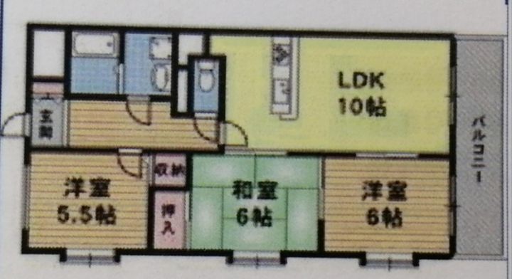 エクセレンス大越の間取り