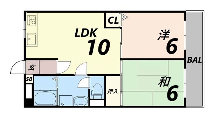 クレール武庫之荘の間取り