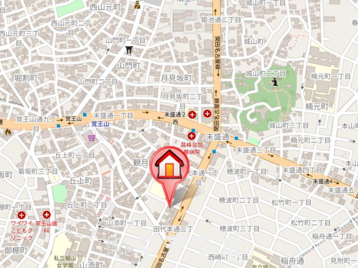 Kコート観月の地図