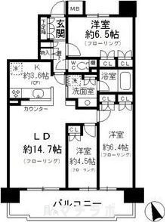 レジディア徳川の間取り