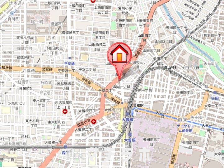 VANCOUVER1118大曽根301の地図