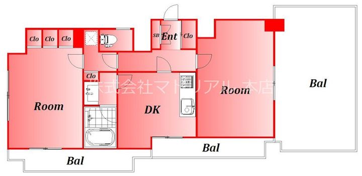 東京都品川区北品川2丁目の賃貸マンションの間取り