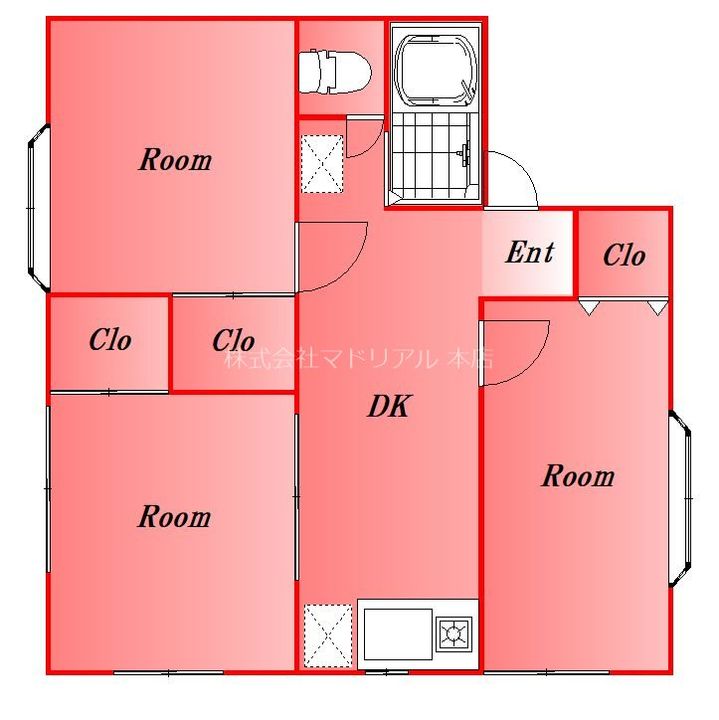 東京都大田区大森北6丁目の賃貸アパートの間取り