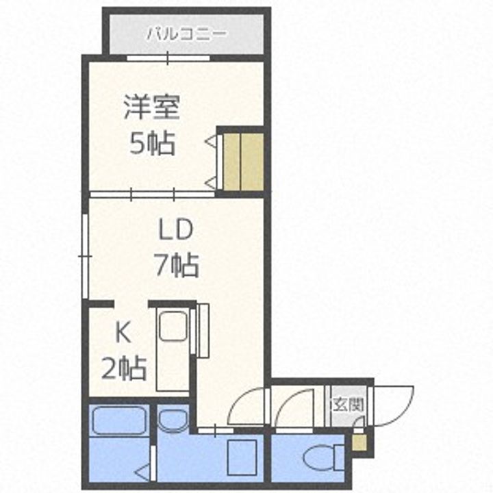 北海道札幌市白石区本郷通3丁目南(マンション)の賃貸物件301の間取り