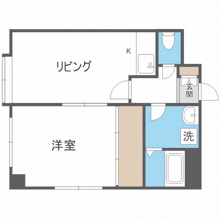 北海道札幌市北区北三十八条西7丁目(アパート)の賃貸物件402の間取り