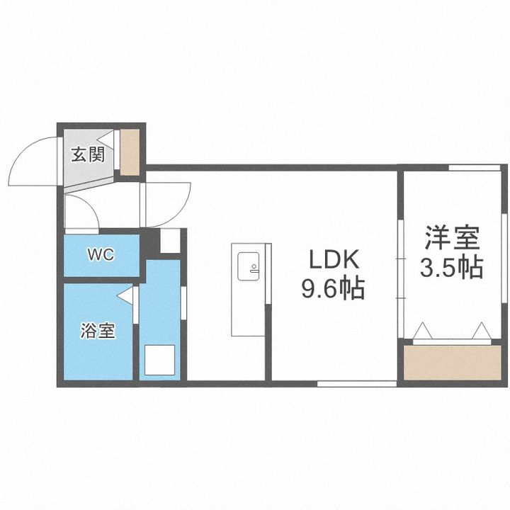北海道札幌市北区北三十一条西6丁目(マンション)の賃貸物件の間取り