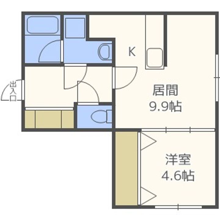 北海道札幌市中央区南七条西17丁目(マンション)の賃貸物件302の間取り