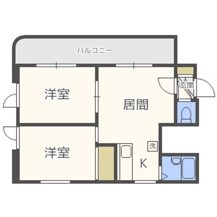 北海道札幌市中央区南六条西17丁目(マンション)の賃貸物件の間取り