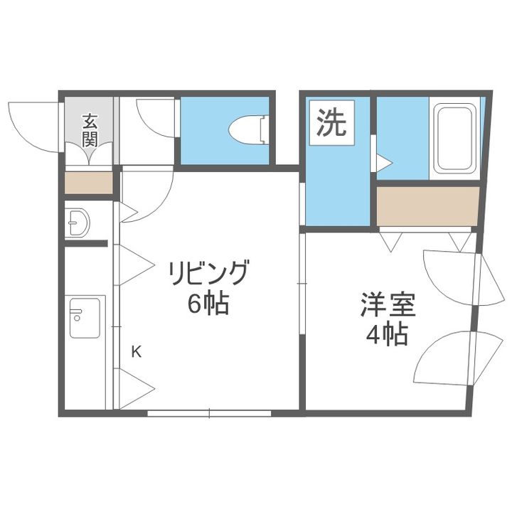 北海道札幌市西区西町南7丁目(マンション)の賃貸物件305の間取り
