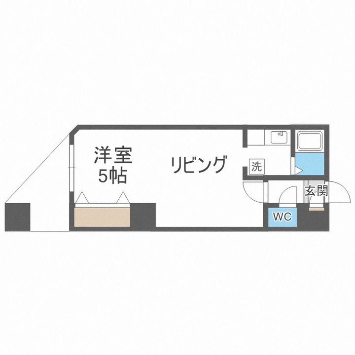 北海道札幌市白石区東札幌四条2丁目(マンション)の賃貸物件1103の間取り