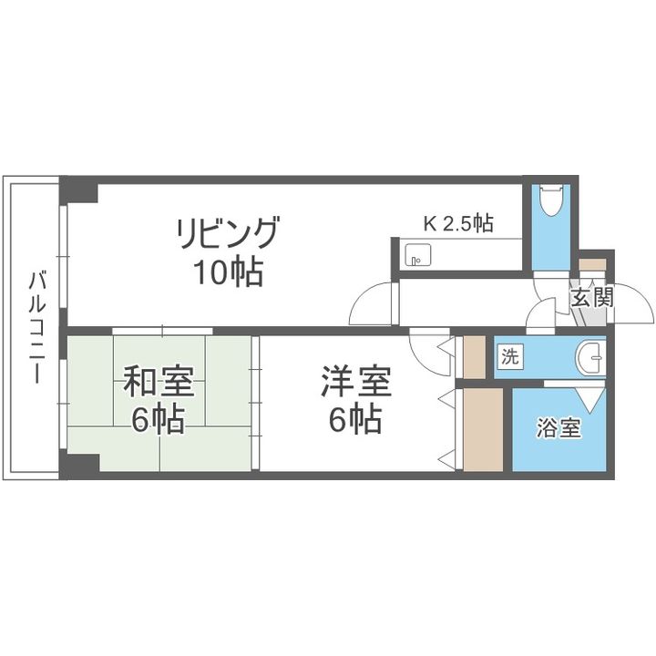北海道札幌市東区本町二条3丁目(マンション)の賃貸物件502の間取り