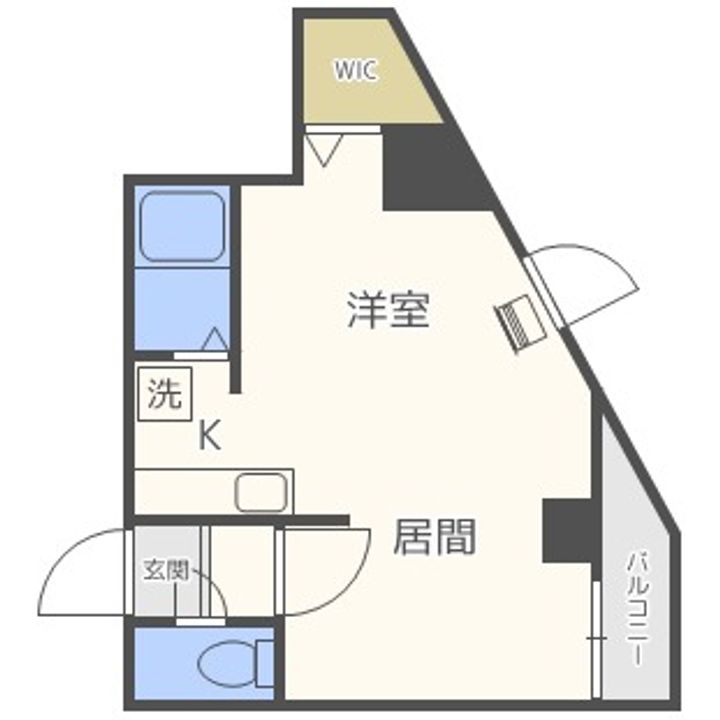 北海道札幌市中央区南四条西11丁目(マンション)の賃貸物件701の間取り