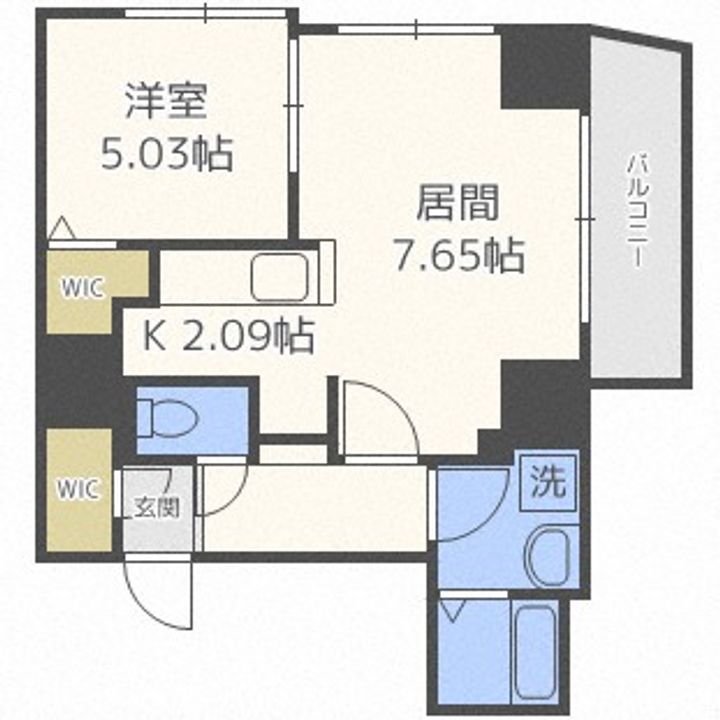 北海道札幌市北区麻生町5丁目(マンション)の賃貸物件の間取り