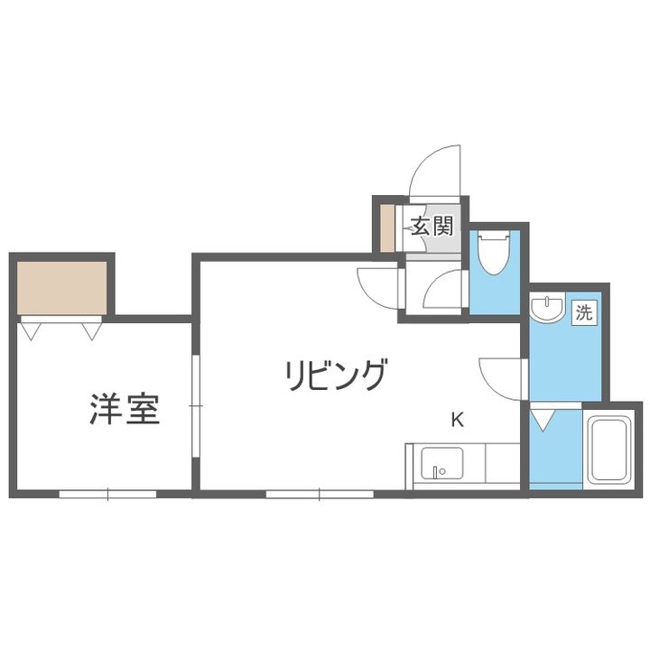 北海道札幌市手稲区富丘二条5丁目(アパート)の賃貸物件203の間取り