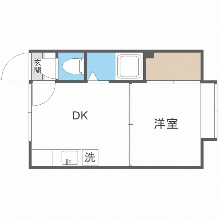 北海道札幌市東区北十二条東12丁目(アパート)の賃貸物件7の間取り