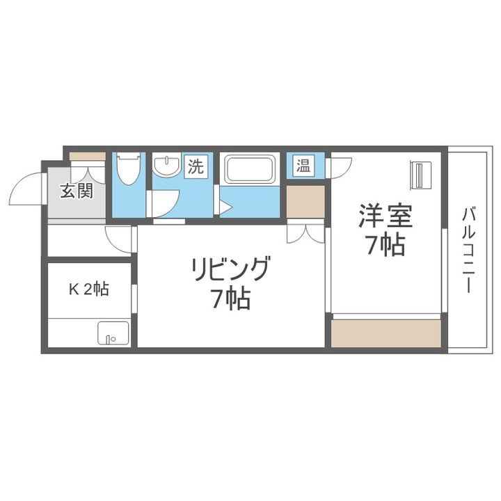 北海道札幌市南区石山東7丁目(マンション)の賃貸物件205の間取り