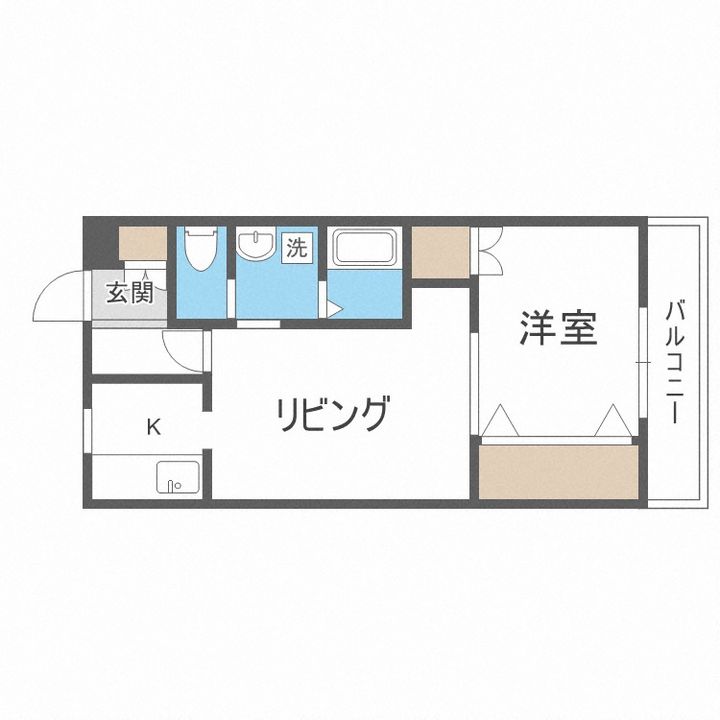 北海道札幌市南区石山東7丁目(マンション)の賃貸物件206の間取り