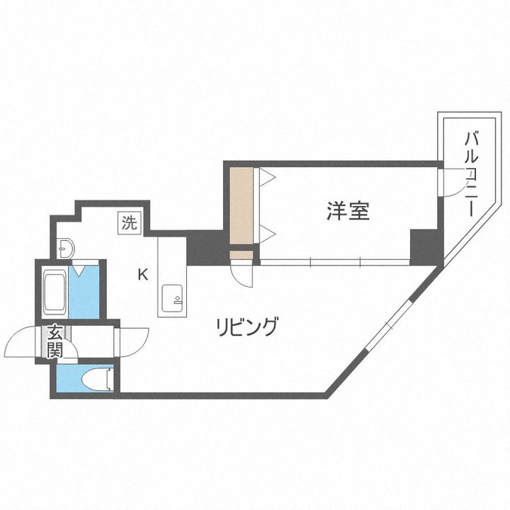 北海道札幌市中央区北六条西26丁目(マンション)の賃貸物件902の間取り