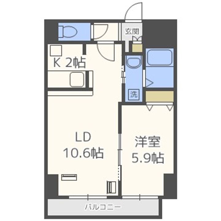 北海道札幌市白石区本郷通9丁目北(マンション)の賃貸物件803の間取り