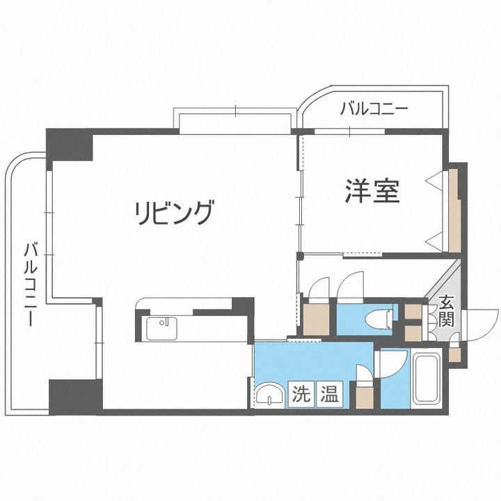 北海道札幌市東区北十六条東4丁目(マンション)の賃貸物件402の間取り