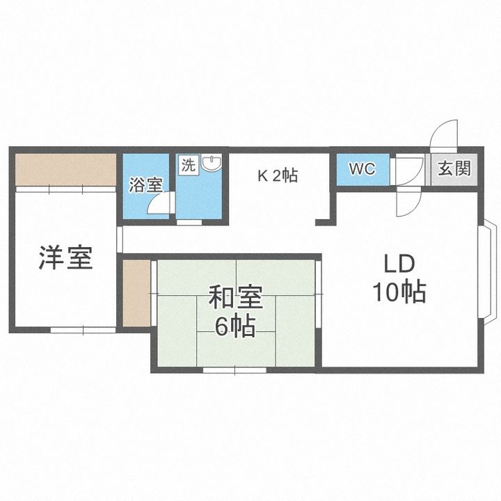 北海道札幌市豊平区月寒東三条3丁目(アパート)の賃貸物件302の間取り